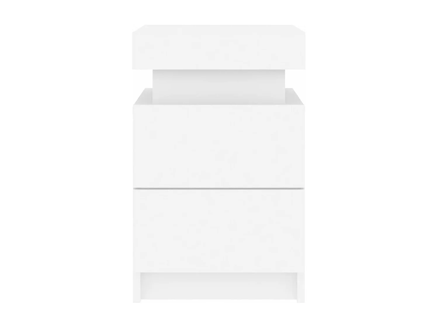 Table de chevet avec lumières LED blanc 35x39x55