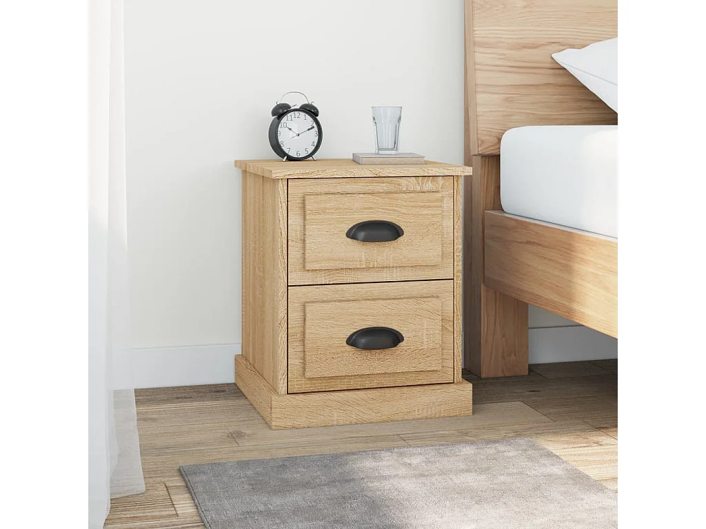 Tables de chevet 2pcs chêne sonoma 39x39x47,5 bois ingénierie