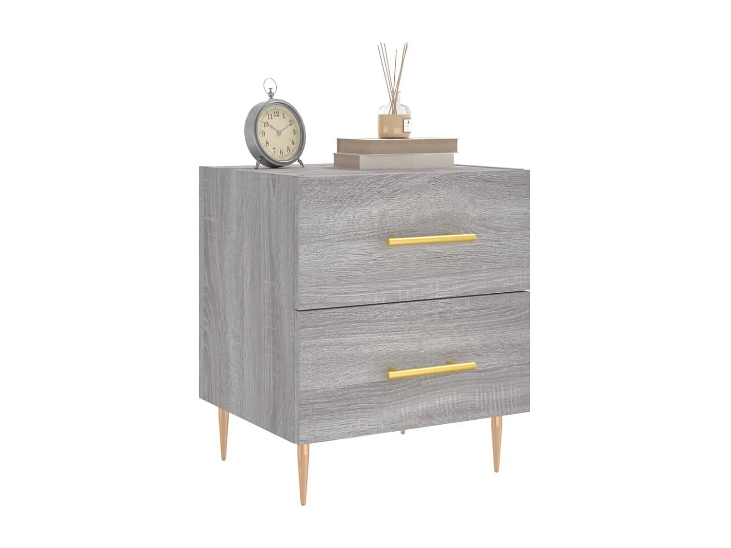 Tables de chevet 2 pcs sonoma gris 40x35x47,5