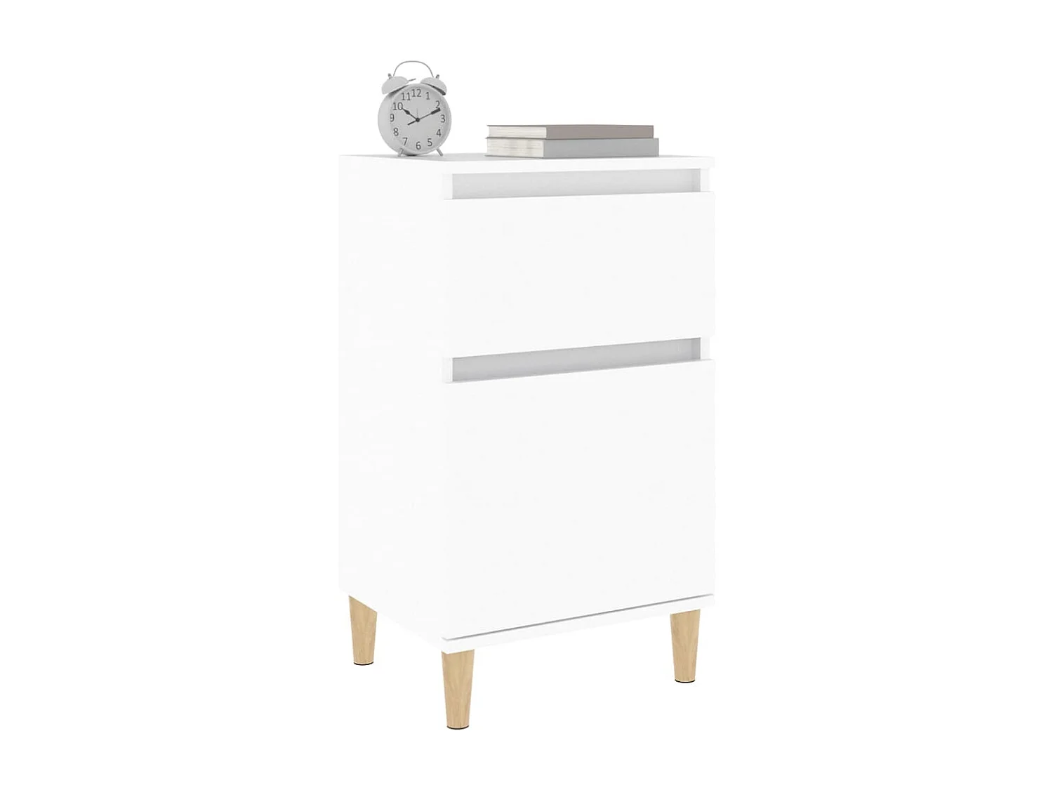 Tables de chevet 2 pcs blanc 40x35x70