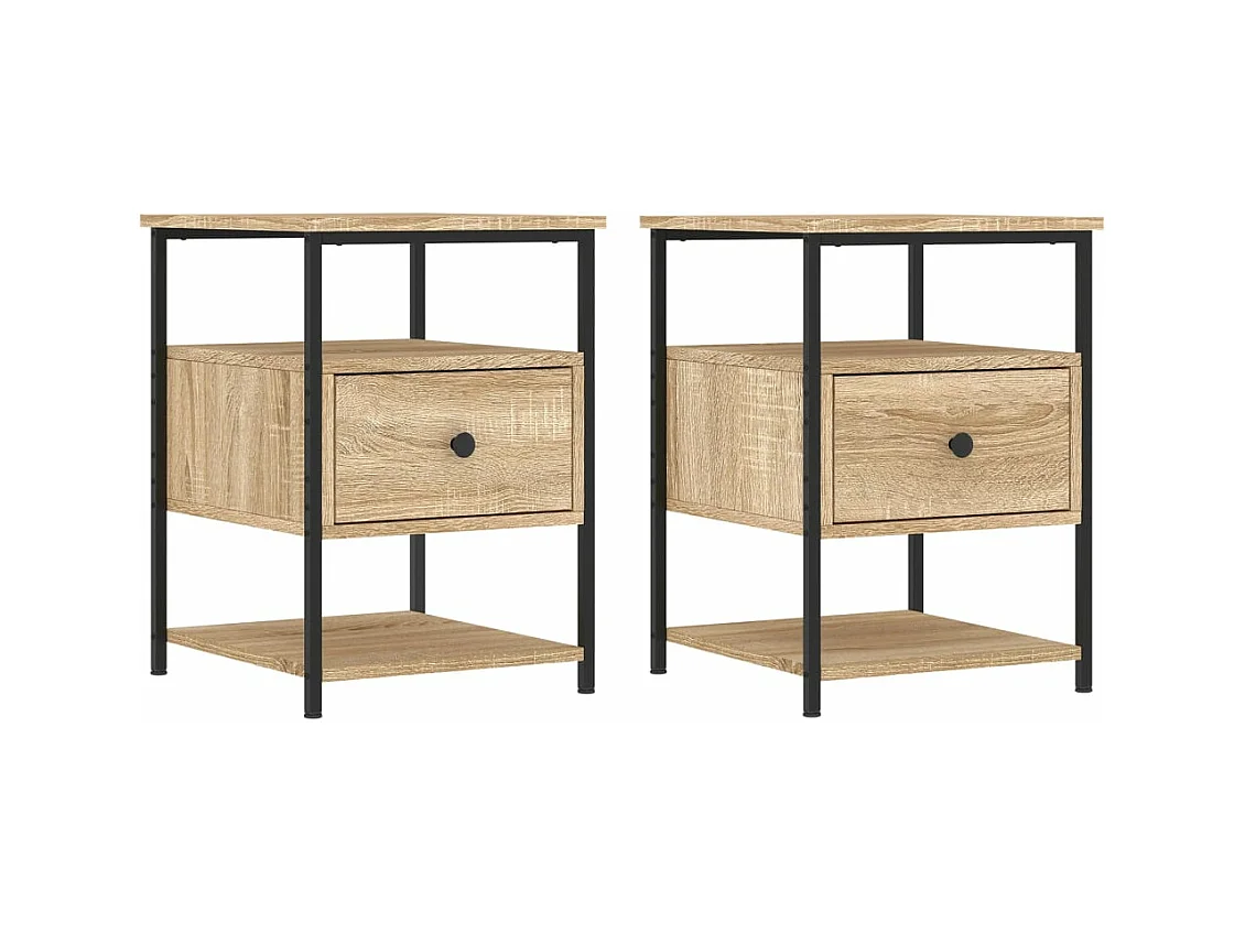 Tables de chevet 2 pcs chêne sonoma 40x42x56 bois ingénierie