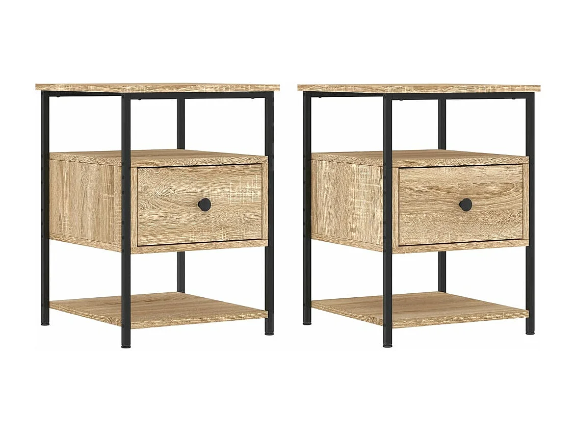 Tables de chevet 2 pcs chêne sonoma 40x42x56 bois ingénierie