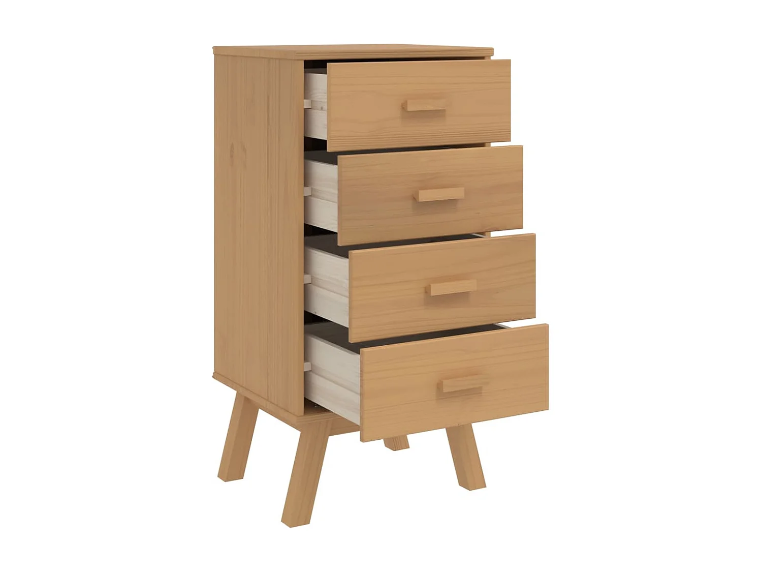 Table de chevet OLDEN marron bois de pin solide