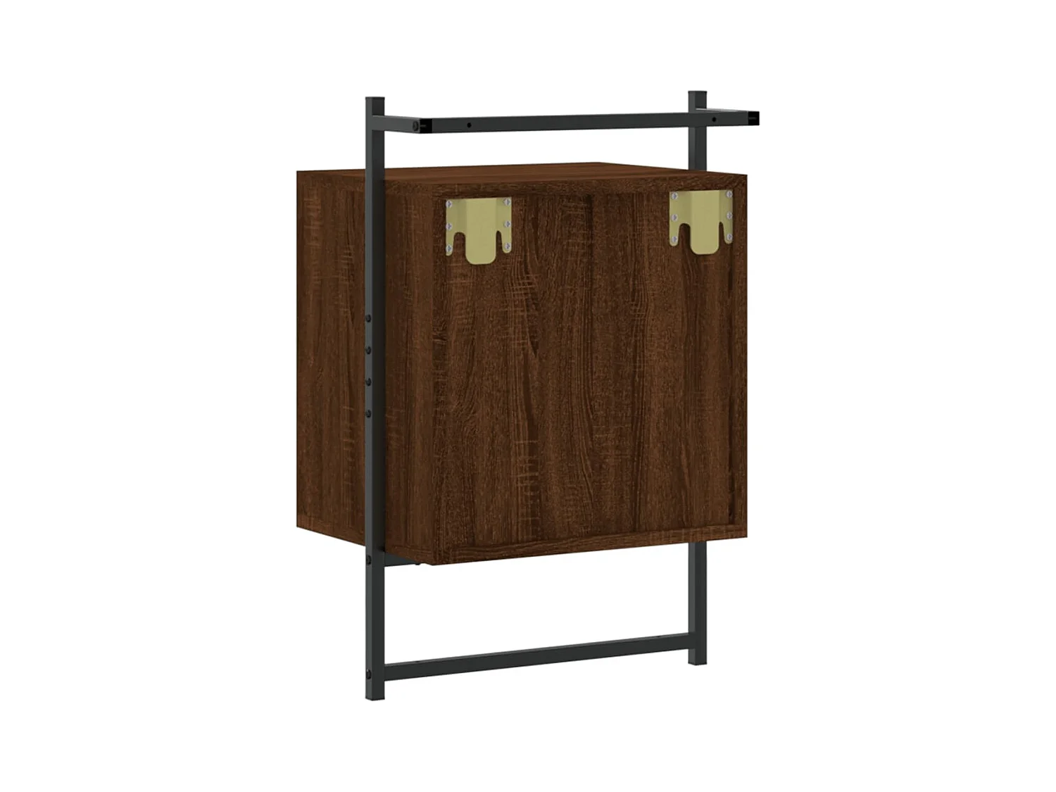 Table de chevet murale chêne brun 40x30x61 bois d'ingénierie