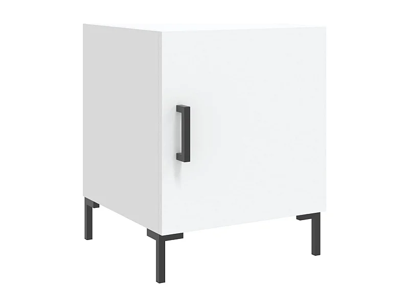 Table de chevet blanc 40x40x50 bois d’ingénierie