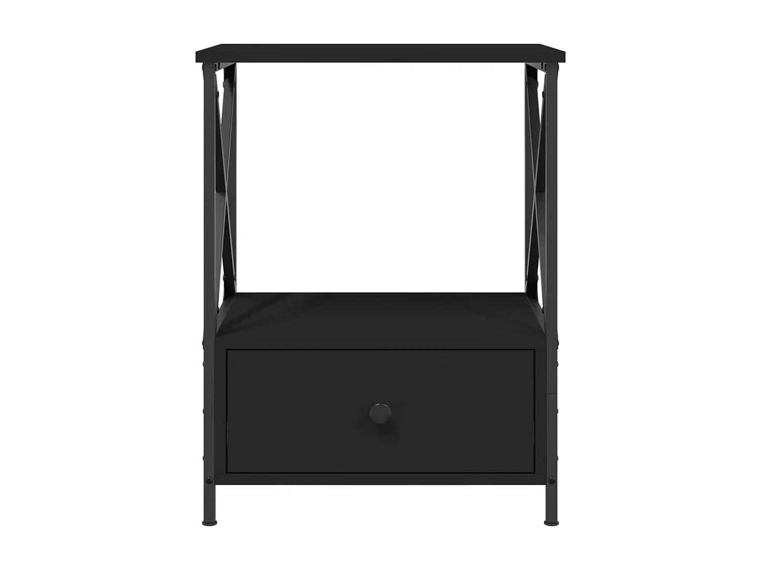 Tables de chevet 2 pcs noir 50x41x65 bois d’ingénierie