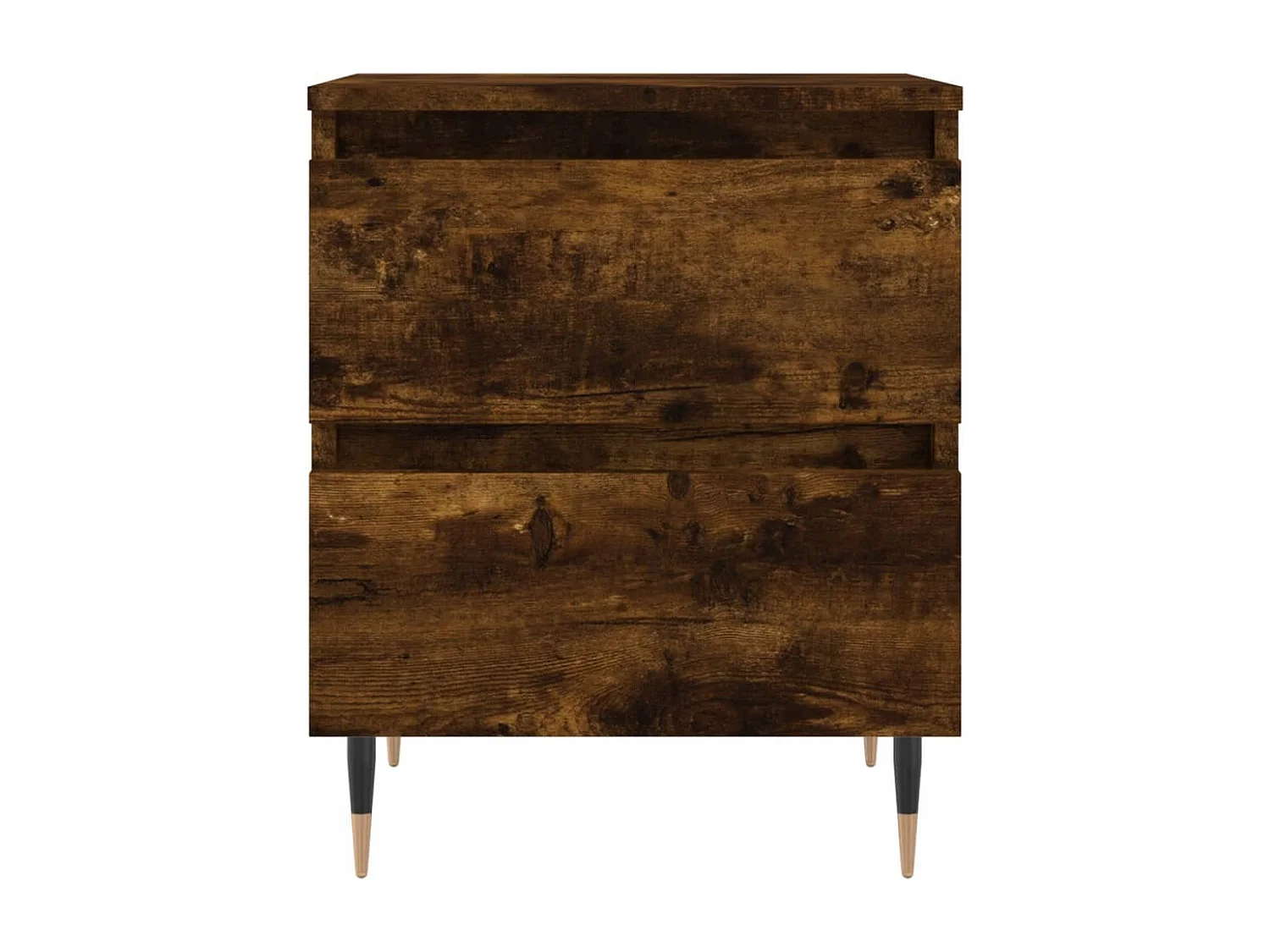 Table de chevet chêne fumé 40x35x50 bois d’ingénierie