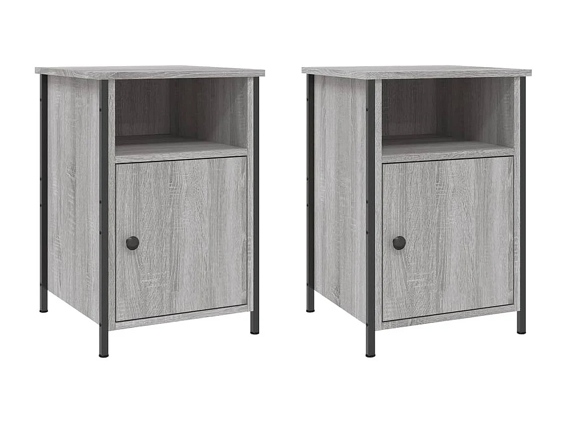 Tables de chevet 2 pcs sonoma gris 40x42x60 bois d'ingénierie