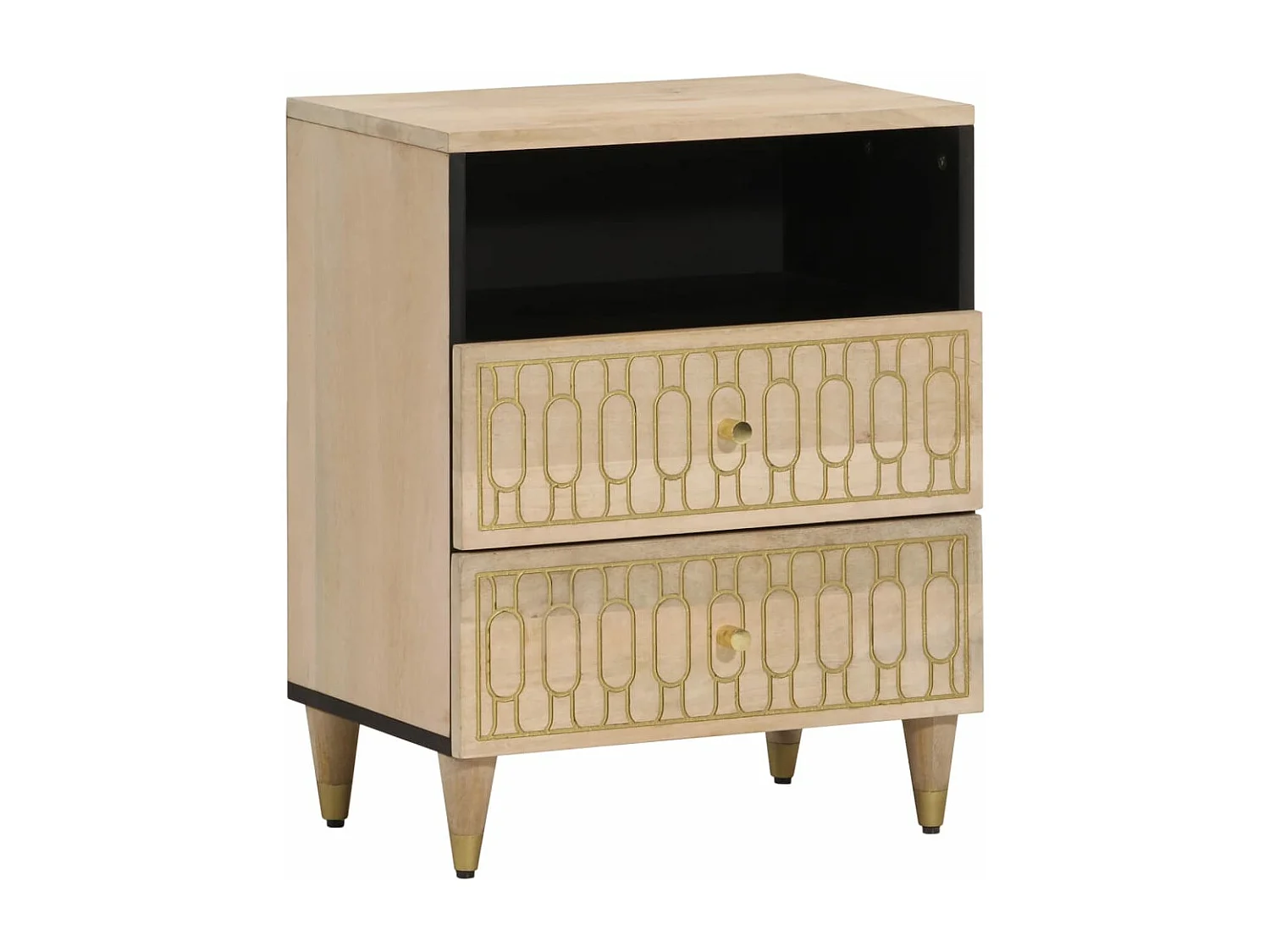 Table de chevet 50x33x60 bois de manguier massif