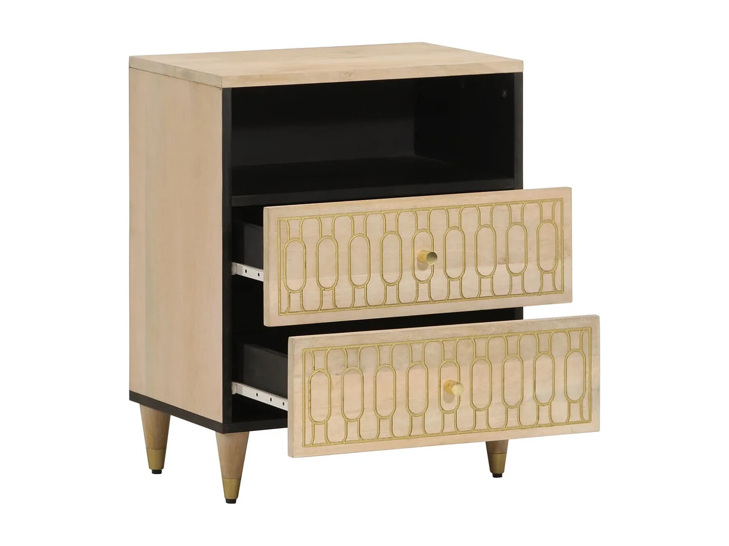 Table de chevet 50x33x60 bois de manguier massif