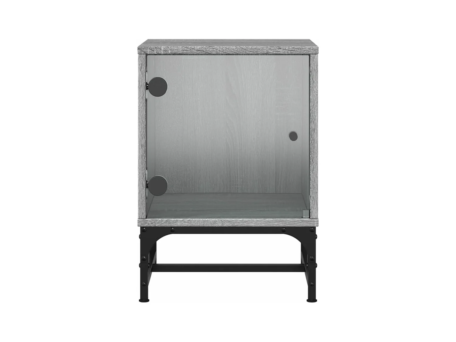 Tables de chevet et portes vitrées 2 pcs sonoma gris 35x37x50