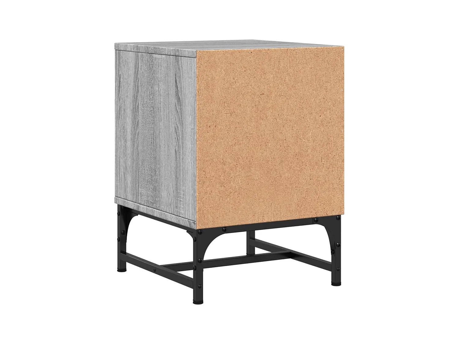 Tables de chevet et portes vitrées 2 pcs sonoma gris 35x37x50