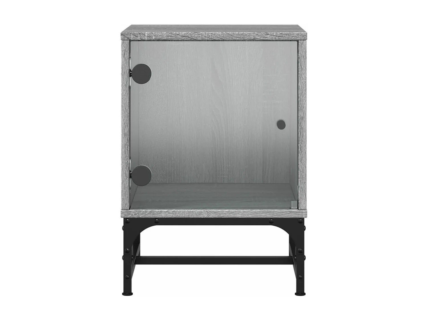 Tables de chevet et portes vitrées 2 pcs sonoma gris 35x37x50