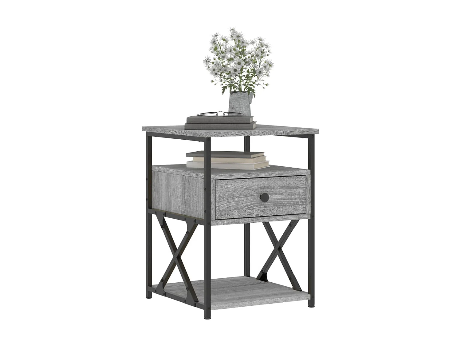 Tables de chevet 2 pcs sonoma gris 40x42x55 bois d'ingénierie