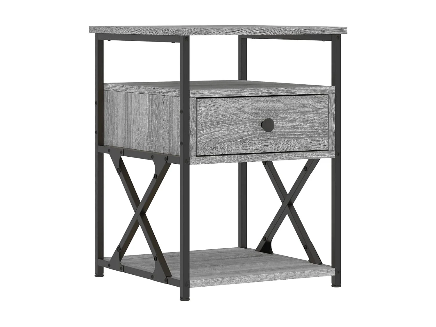 Tables de chevet 2 pcs sonoma gris 40x42x55 bois d'ingénierie