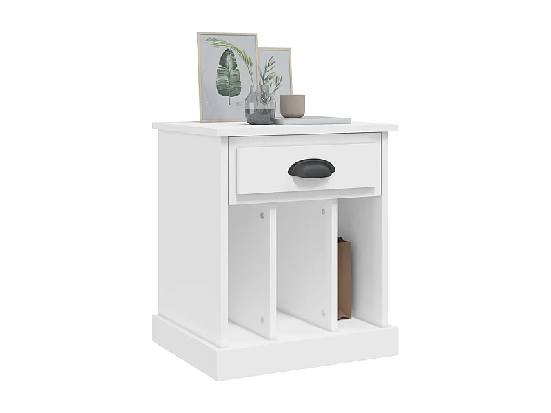 Table de chevet blanc 43x36x50