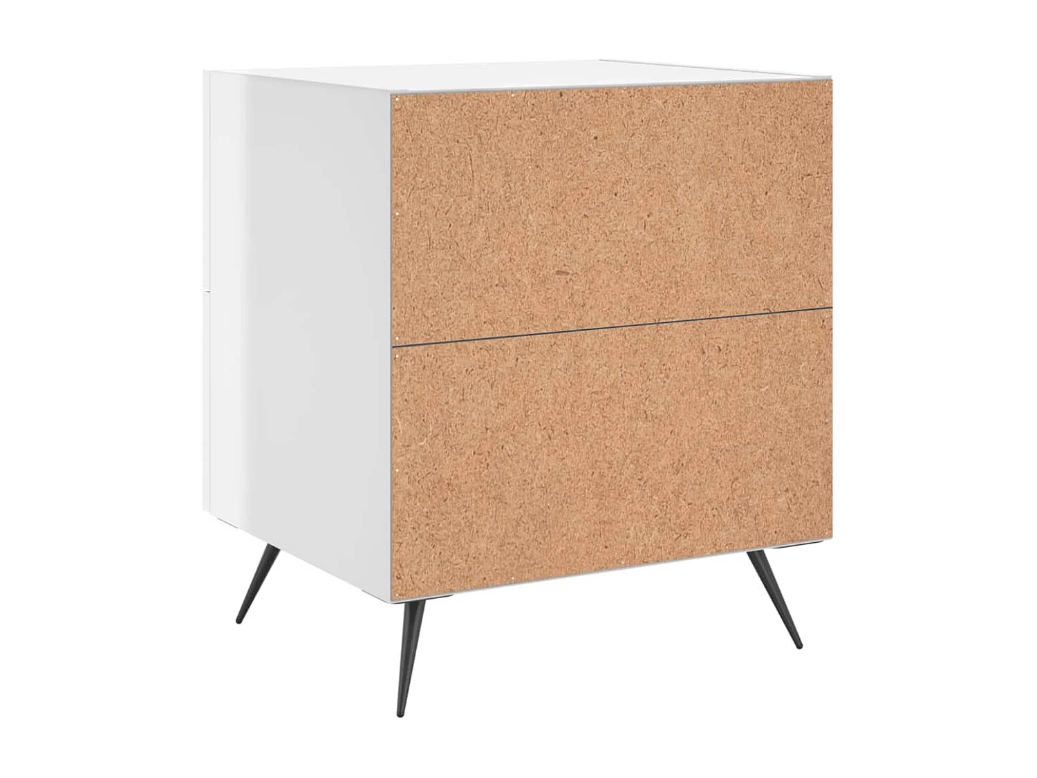 Tables de chevet 2 pcs blanc brillant 40x35x47,5