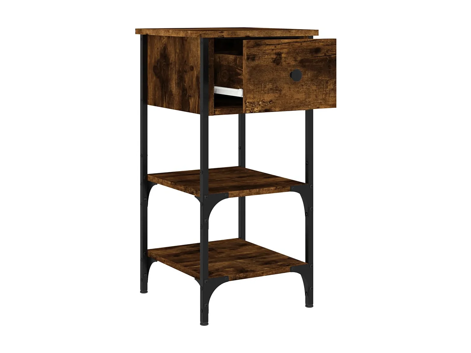 Tables de chevet 2 pcs chêne fumé 34x36x70 bois d'ingénierie