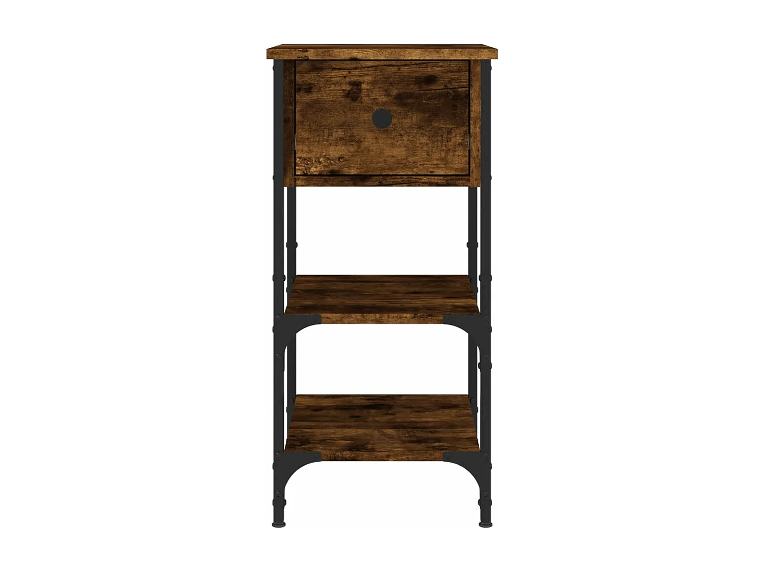 Tables de chevet 2 pcs chêne fumé 34x36x70 bois d'ingénierie