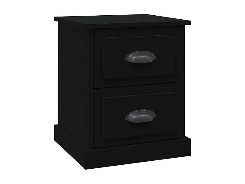 Table de chevet noir 39x39x47,5 bois d’ingénierie