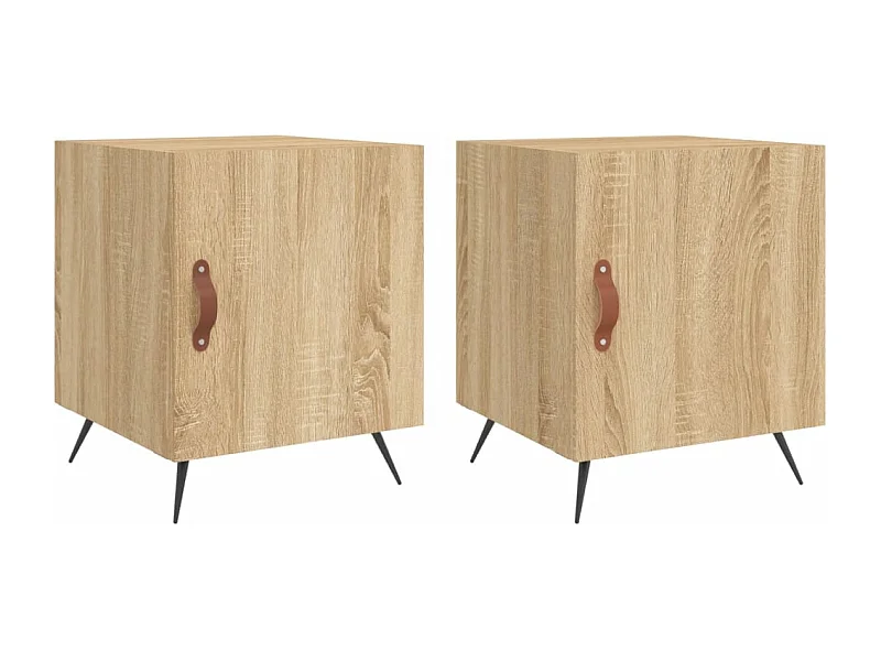 Tables de chevet 2 pcs chêne sonoma 40x40x50 bois ingénierie
