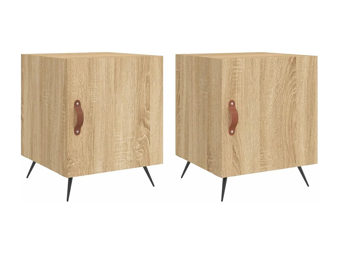 Tables de chevet 2 pcs chêne sonoma 40x40x50 bois ingénierie