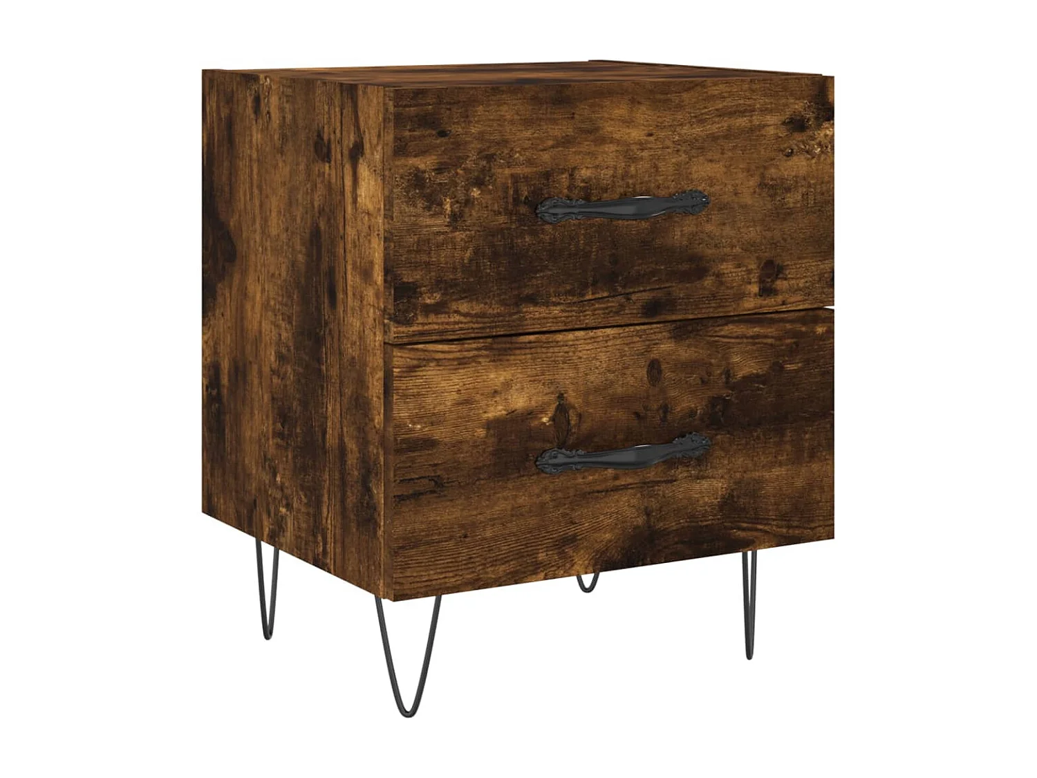 Tables de chevet 2pcs chêne fumé 40x35x47,5 bois d’ingénierie