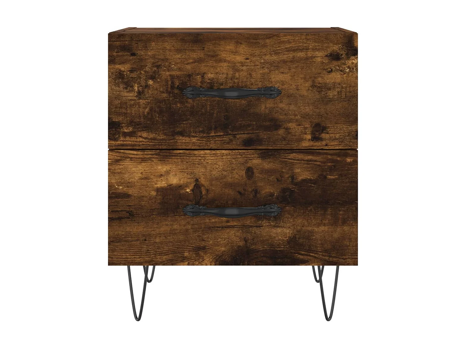 Tables de chevet 2pcs chêne fumé 40x35x47,5 bois d’ingénierie