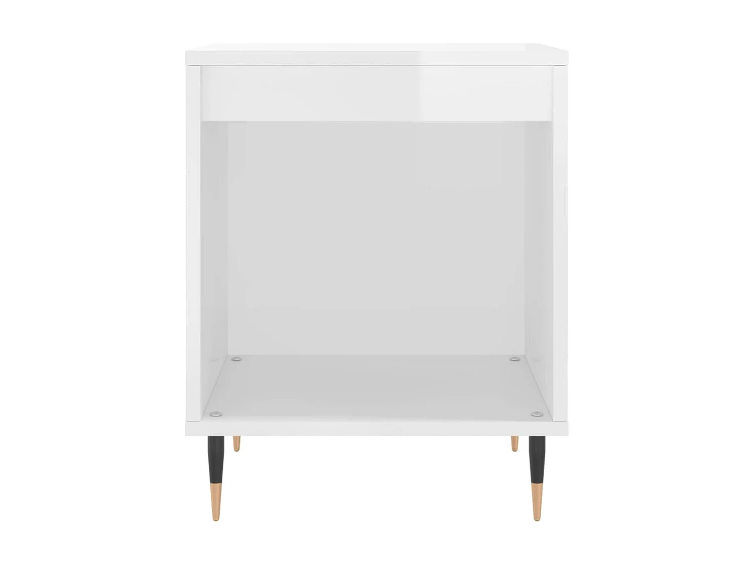 Tables de chevet 2 pcs blanc brillant 40x35x50