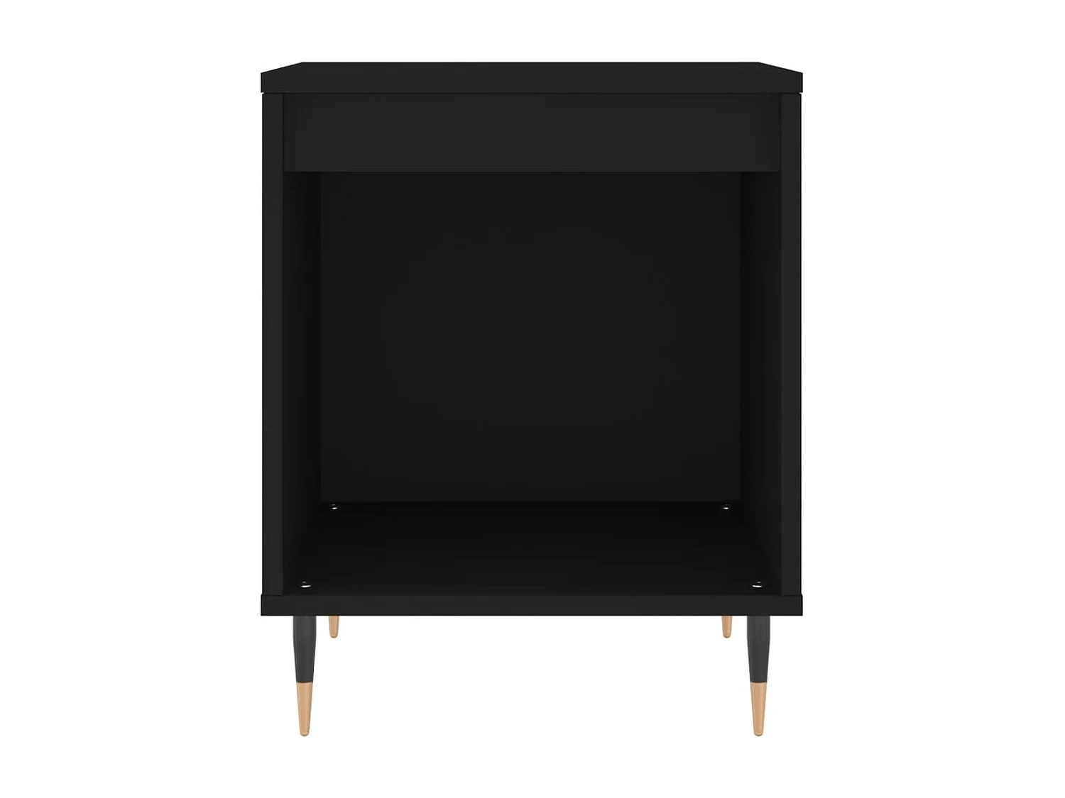 Tables de chevet 2 pcs noir 40x35x50 bois d’ingénierie