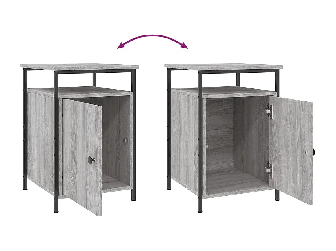 Tables de chevet 2 pcs sonoma gris 40x42x60 bois d'ingénierie