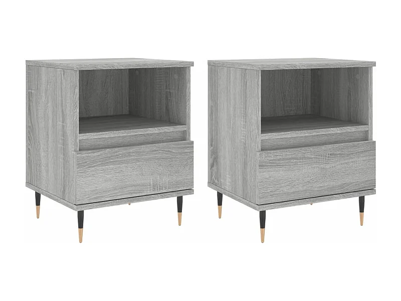 Tables de chevet 2 pcs sonoma gris 40x35x50 bois ingénierie
