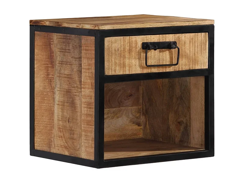 Table de chevet 40x35x40 bois de manguier massif