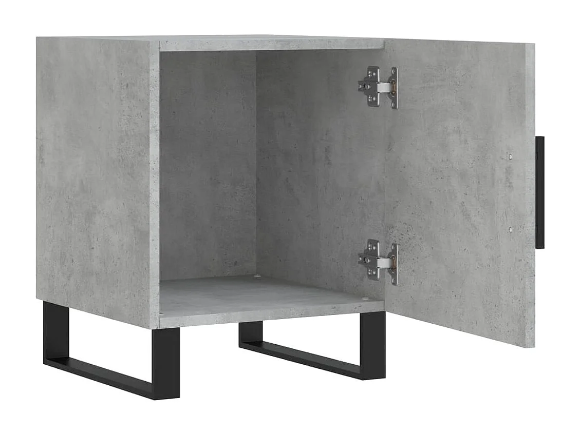 Tables de chevet 2 pcs gris béton 40x40x50 bois d’ingénierie