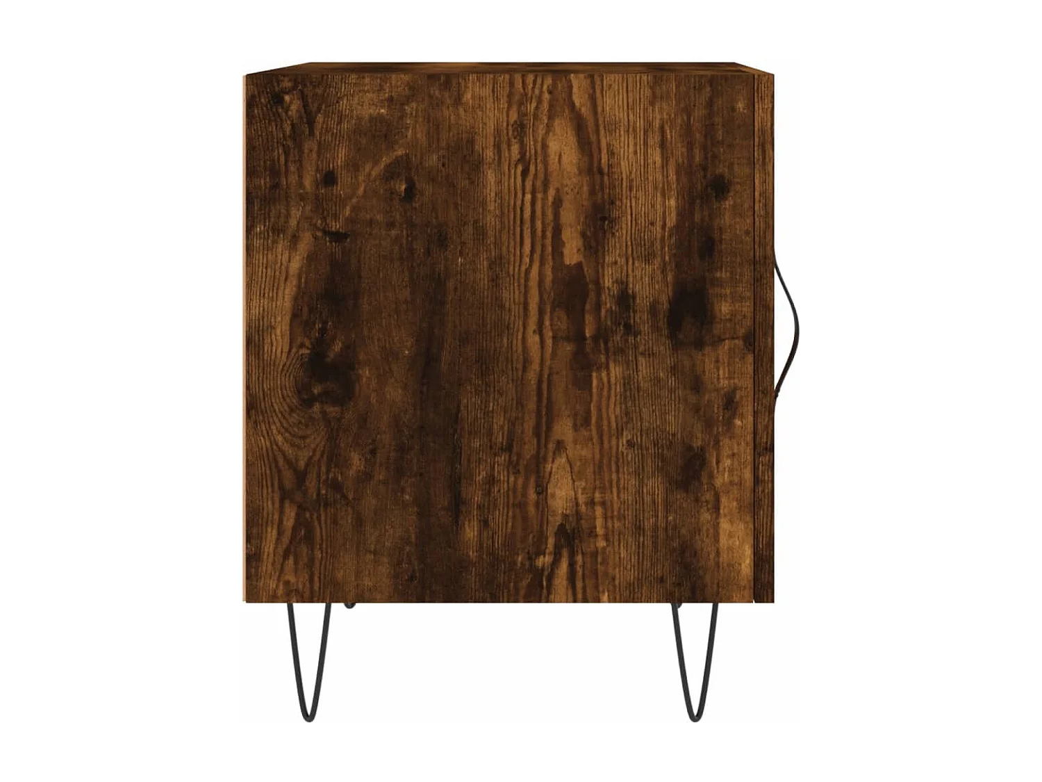 Table de chevet chêne fumé 40x40x50 bois d'ingénierie