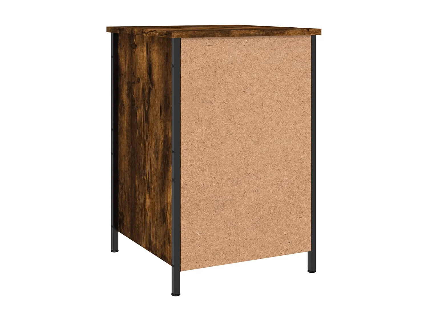 Table de chevet chêne fumé 40x42x60 bois d'ingénierie