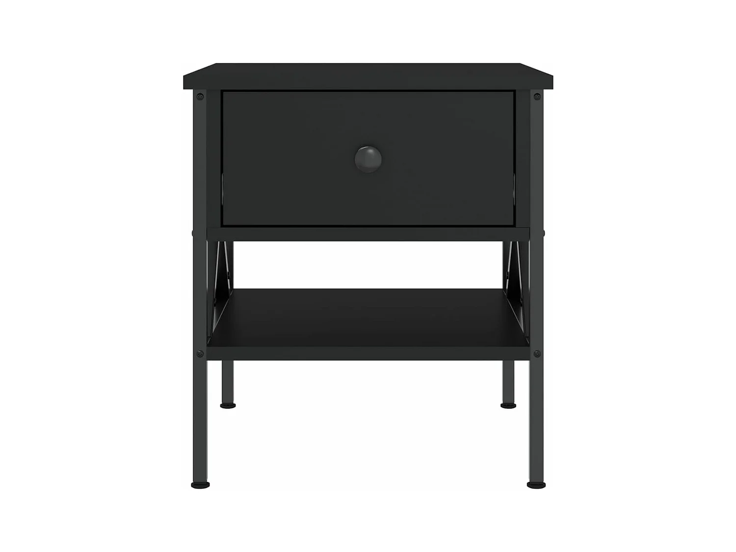 Table de chevet noir 40x42x45 bois d’ingénierie