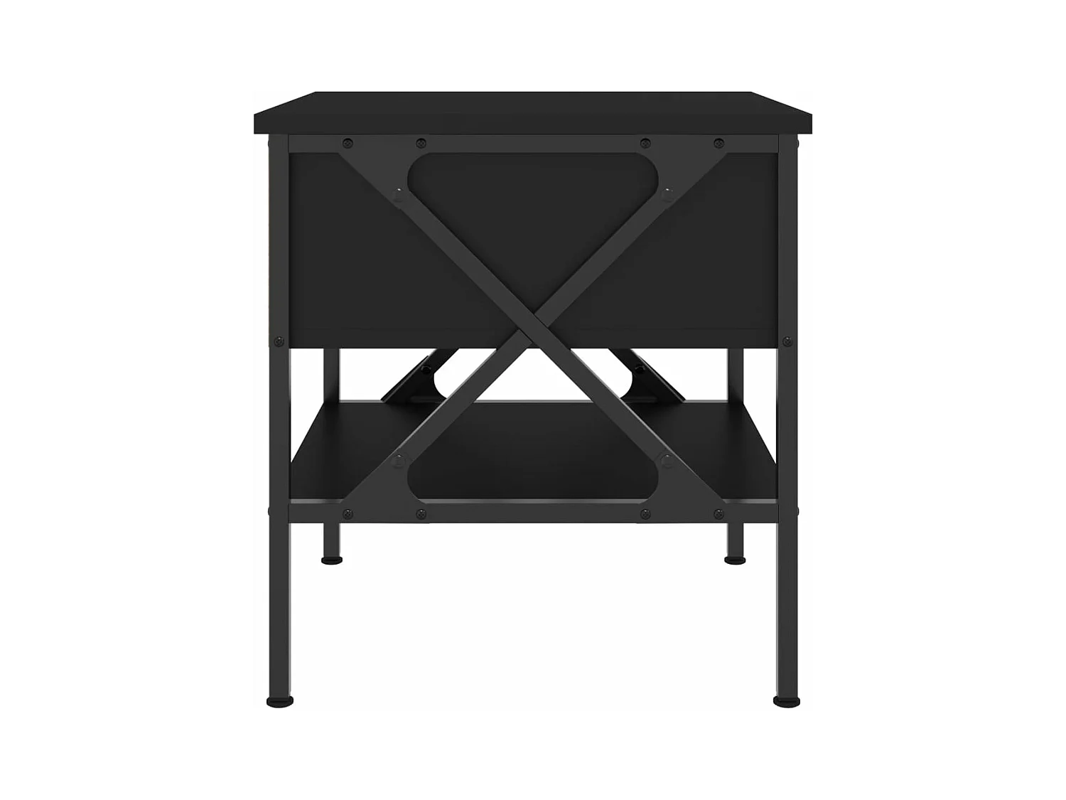 Table de chevet noir 40x42x45 bois d’ingénierie