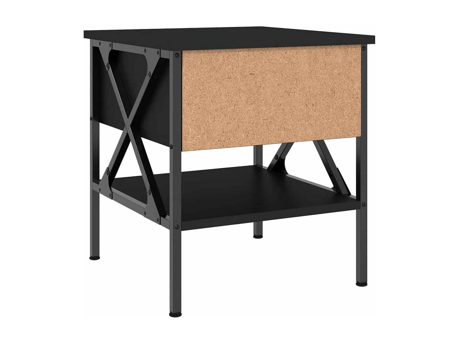 Table de chevet noir 40x42x45 bois d’ingénierie