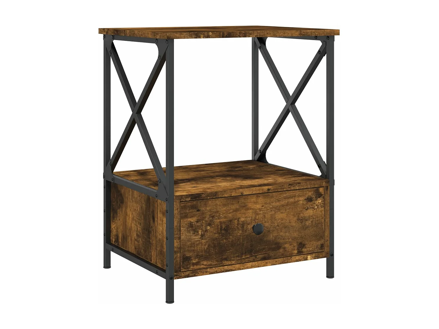 Tables de chevet 2 pcs chêne fumé 50x41x65 bois d’ingénierie