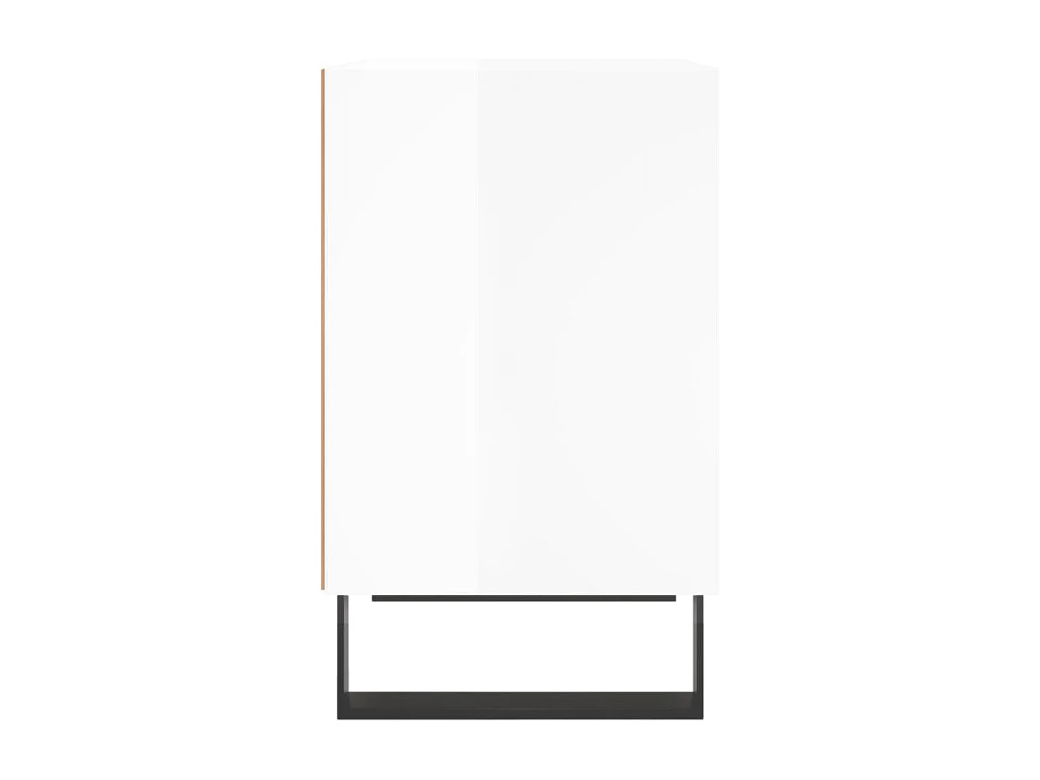 Tables de chevet 2pcs blanc brillant 40x30x50 bois ingénierie