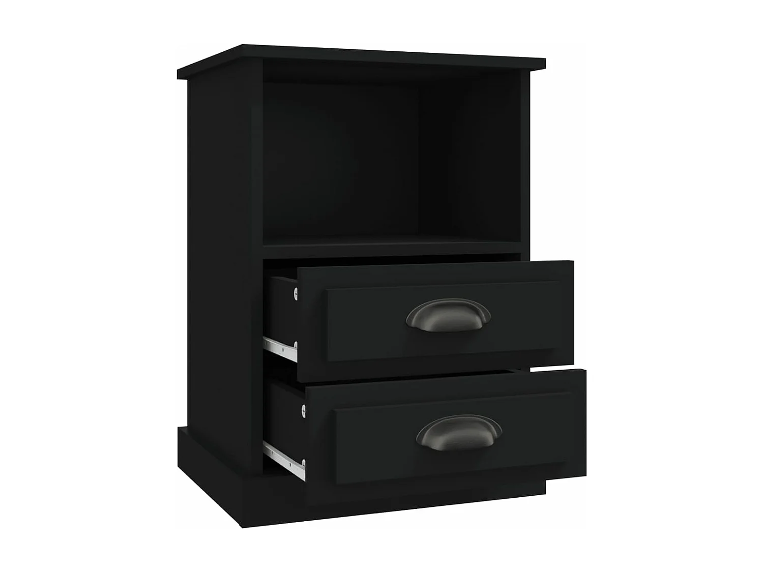 Tables de chevet 2 pcs noir 43x36x60