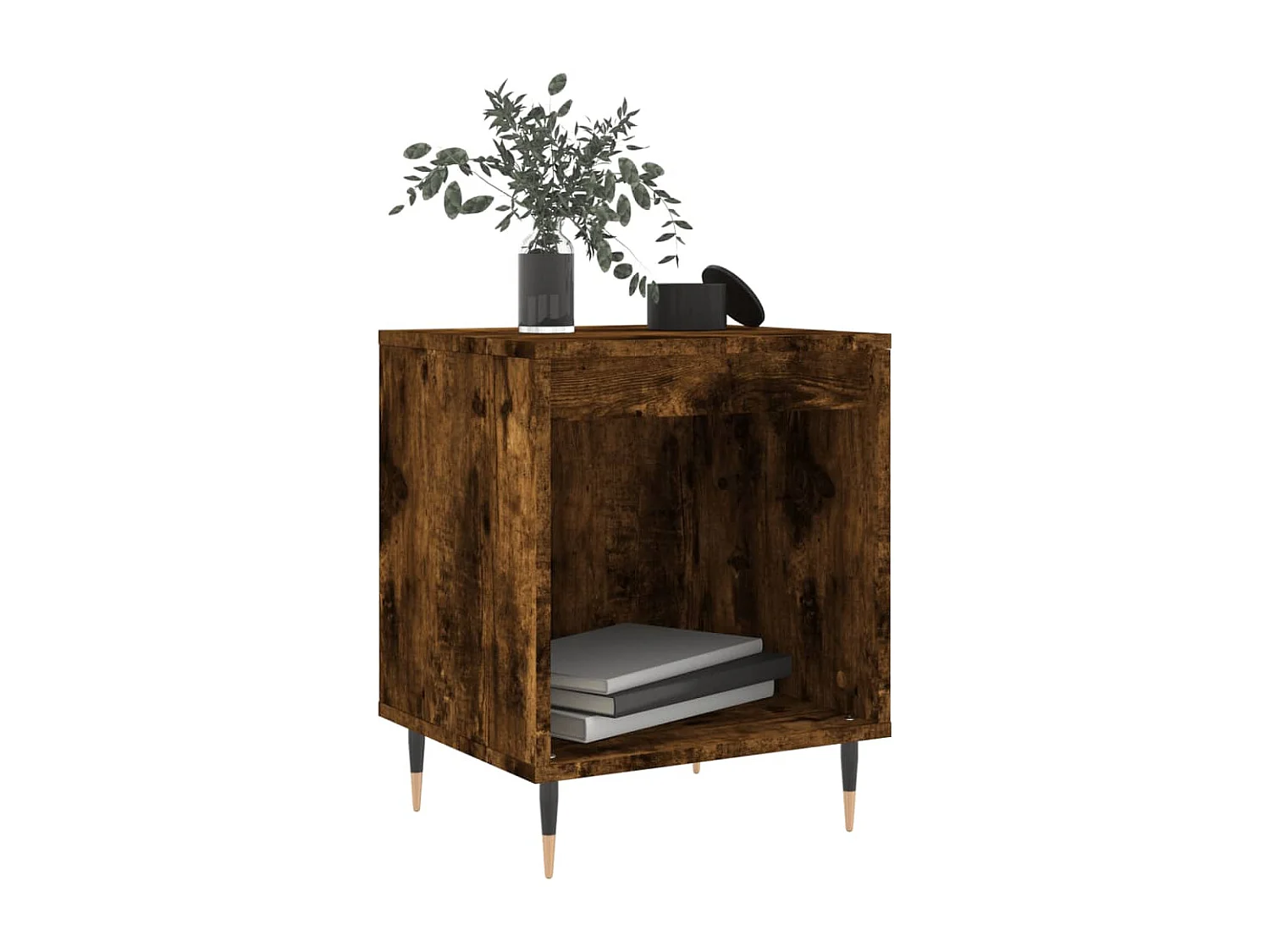 Nachtkastjes 2 st 40x35x50 cm bewerkt hout gerookt eikenkleurig