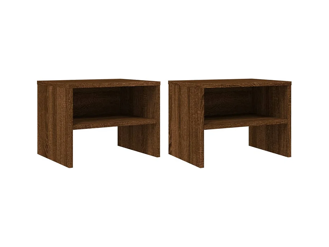 Tables de chevet 2pcs Chêne marron 40x30x30 Bois d'ingénierie