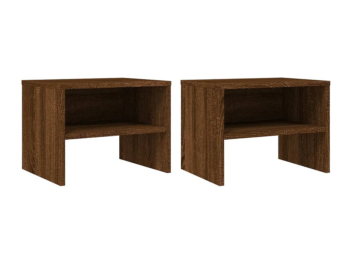 Tables de chevet 2pcs Chêne marron 40x30x30 Bois d'ingénierie