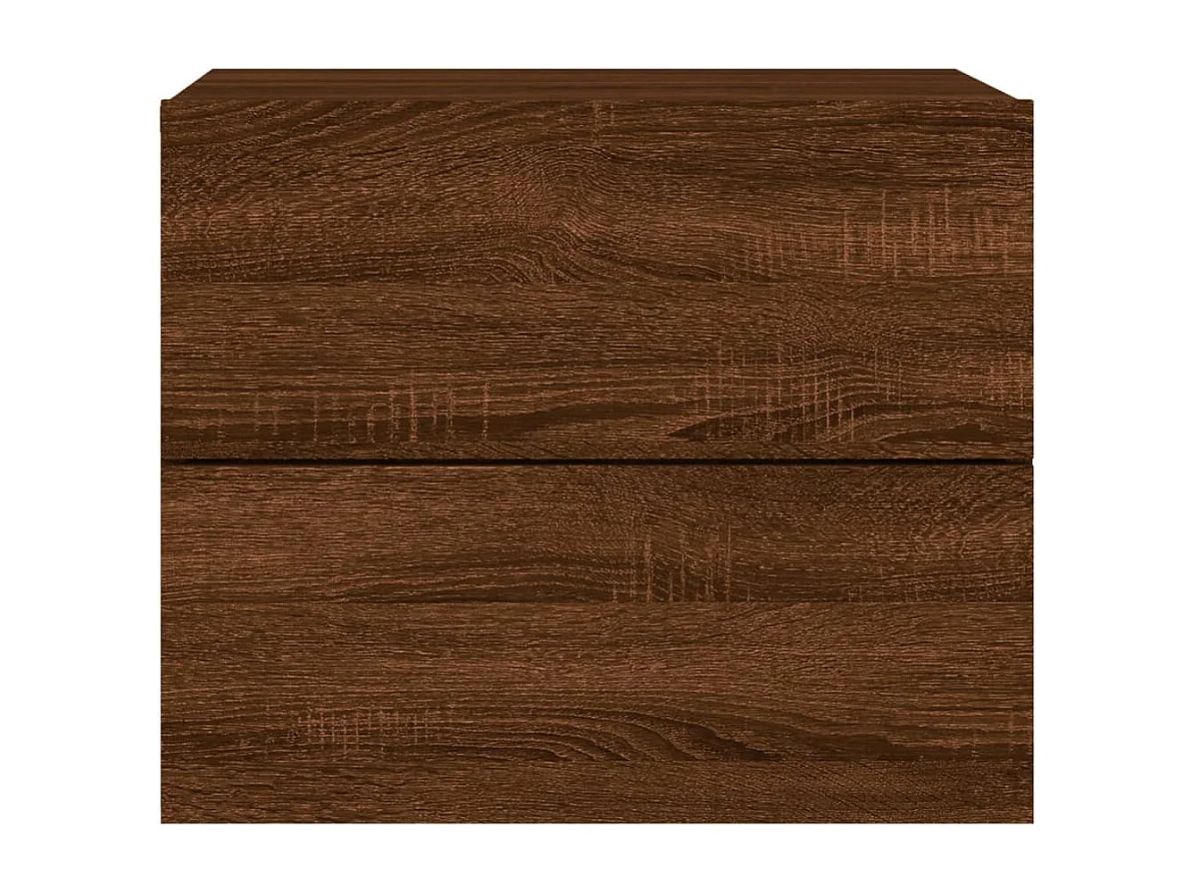 Table de chevet murale avec lumières LED chêne marron