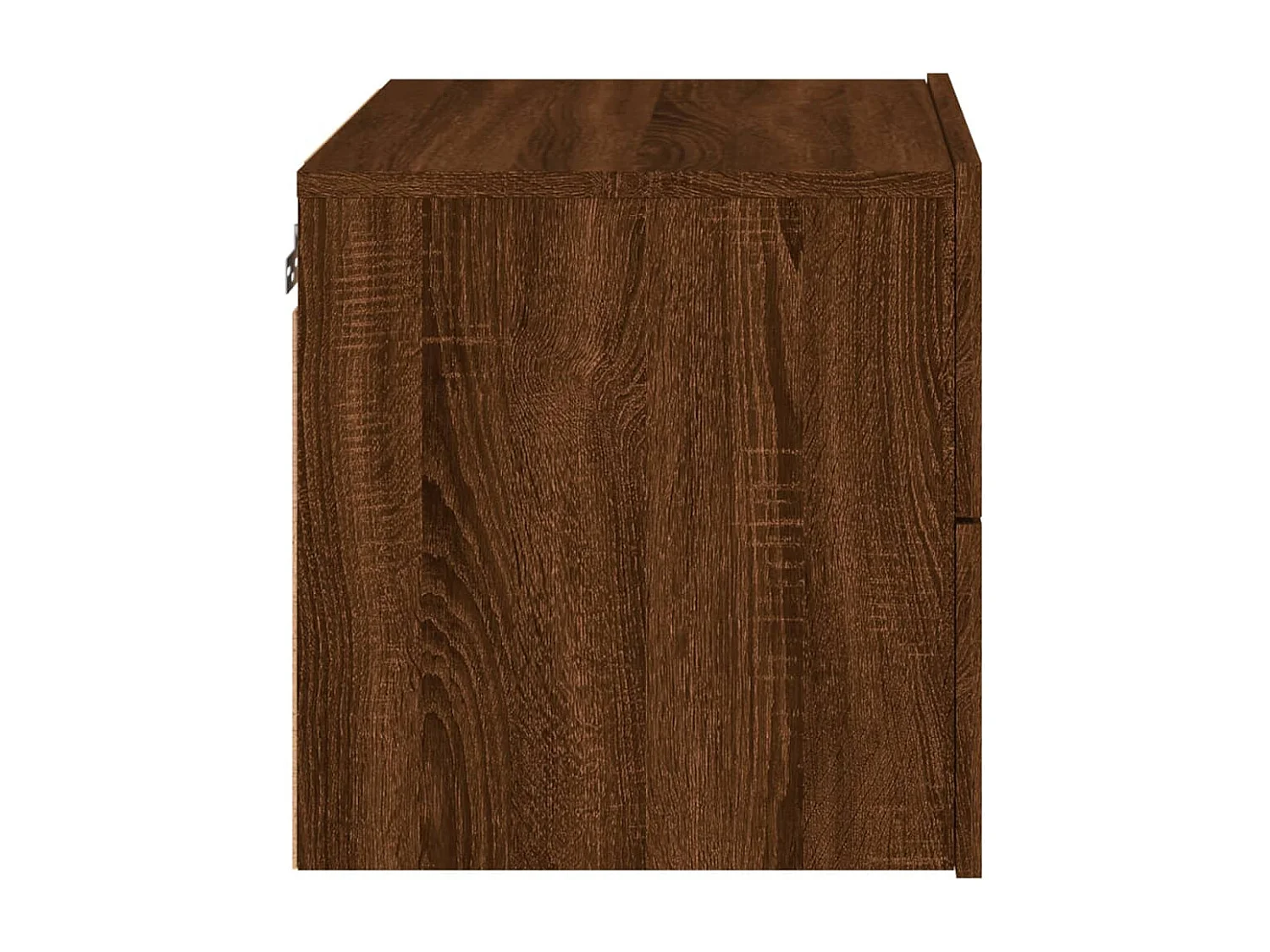 Table de chevet murale avec lumières LED chêne marron