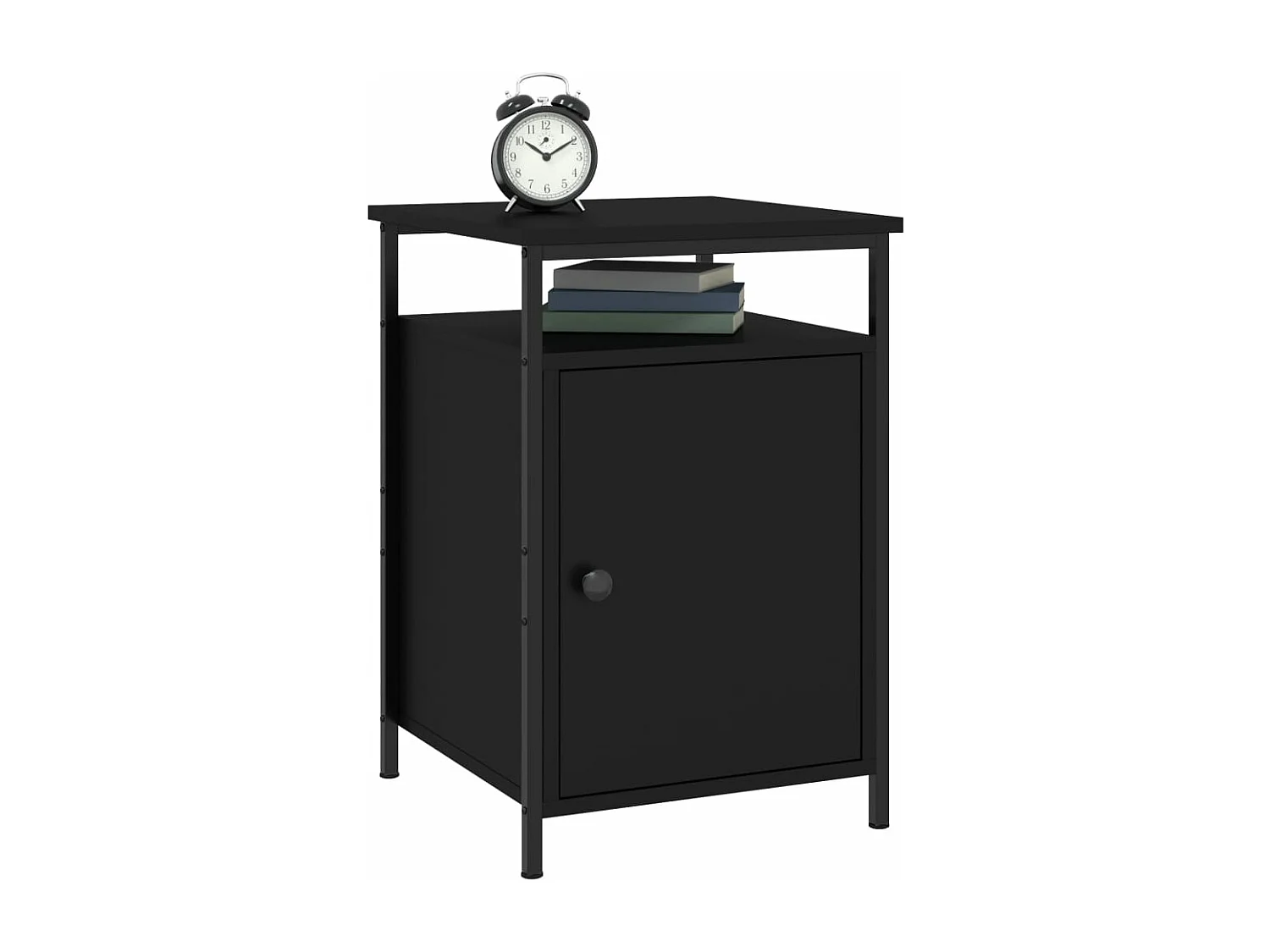 Tables de chevet 2 pcs noir 40x42x60 bois d'ingénierie