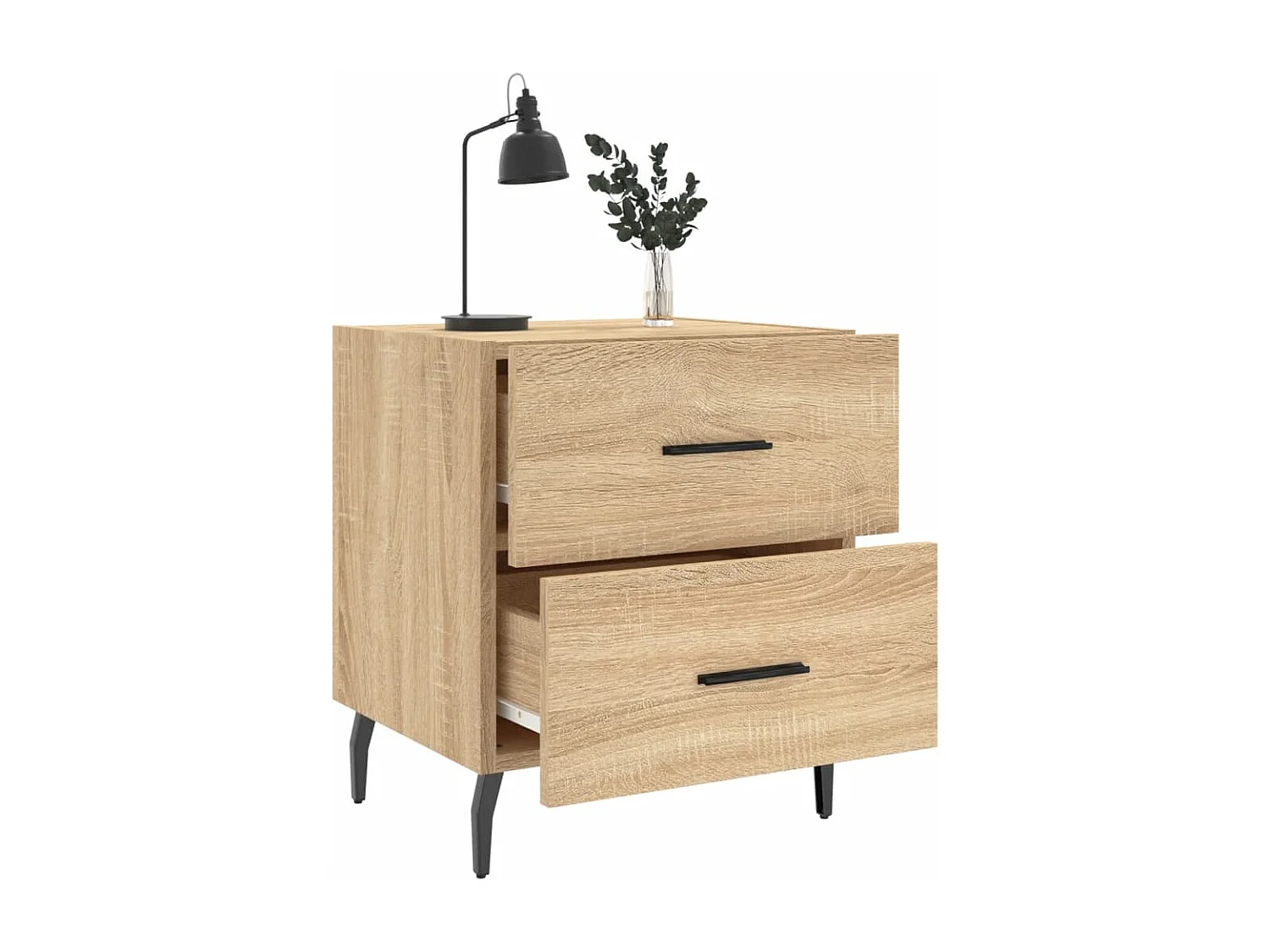 Table de chevet chêne sonoma 40x35x47,5 bois d’ingénierie