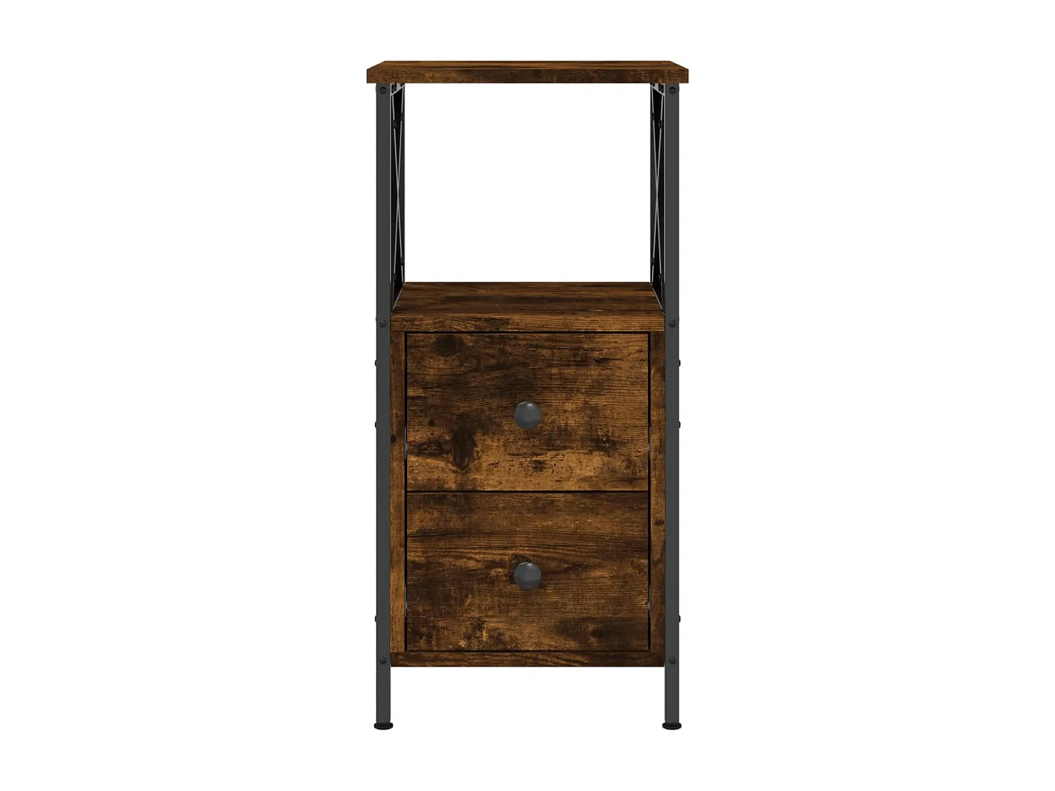 Tables de chevet 2 pcs chêne fumé 34x35,5x70 bois ingénierie